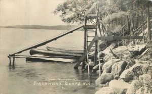 New Hampshire Birchmont Camps Lake Wentworth RPPC Photo Postcard 22-7963
