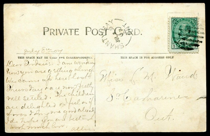 h3996 - SHANTY BAY Ontario Postcard 1907 St. Thomas Church