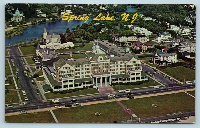 Postcard NJ Spring Lake Aerial View of Essex Sussex Hotel c1950s W13