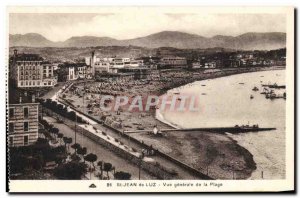 Saint Jean de Luz Old Postcard General View of the beach