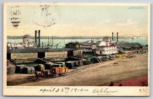 Detroit Pub~Louisville Kentucky~Riverboats @ The Levee~PM 1910~Vintage Postcard