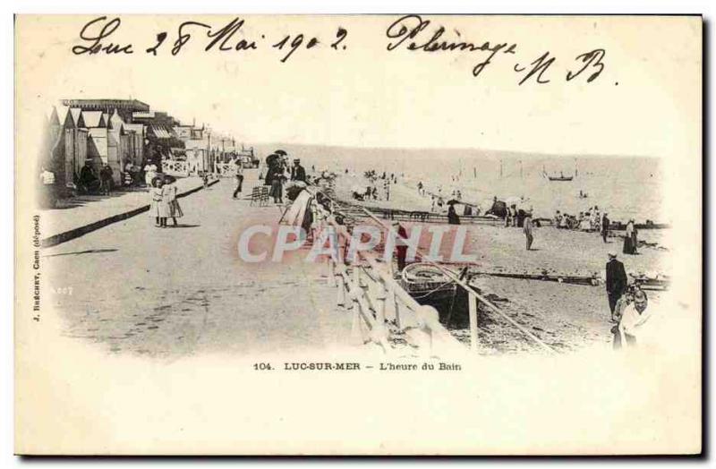 Old Postcard Luc Sur Mer The Bath Time