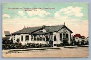 WILDWOOD NJ GARDEN OF EDEN RESIDENCE PARK & PINE AVENUE ANTIQUE POSTCARD