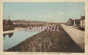 Old Postcard Vernou on Brenne (I and L) Levee Loire The Frilliere