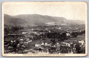 K29/ Allegheny Pennsylvania Postcard c1910 Birdsyee Showing Glass Factory 367