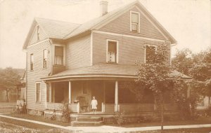 RPPC House Porch, Rocking Chair, West Middlesex, Pennsylvania 1910 Antique Photo