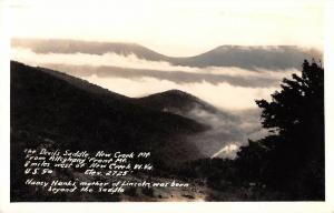 New Creek Mountain West Virginia Devils Saddle Real Photo Antique PC (J32961)