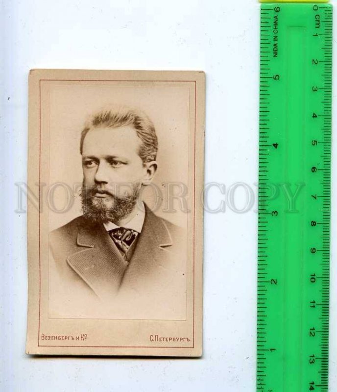 256354 TCHAIKOVSKY Great Russian COMPOSER Vintage CDV PHOTO 