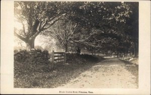 Princeton Massachusetts MA Brooks Station Road Vintage Eddy Make RPPC PC