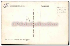 Postcard Old Nice Le Quai Des US