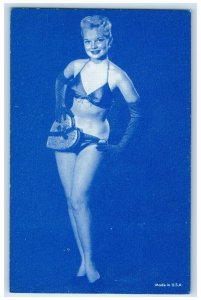 Pretty Woman Arcade Card Pin Up Risque Short Curly Hair c1905 Unposted Antique