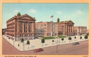 Vintage Postcard Polytechnic Institute Building Landmark Baltimore Maryland MD