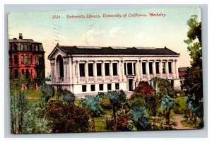 Vintage 1914 Postcard The University Library University of California Berkeley