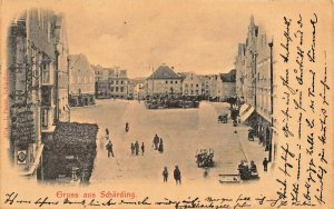 SCHARDING AUSTRIA~STADTPLATZ~1900 POSTMARK PHOTO POSTCARD