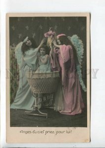 3185606 Baby & WINGED Guardian ANGEL Vintage PHOTO Lotus PC