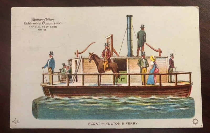 Hudson Fulton Celebration, Fultons Ferry Float 1909 Postcard