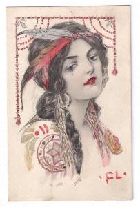 Gartner Bender Native American Indian Maiden ca 1915