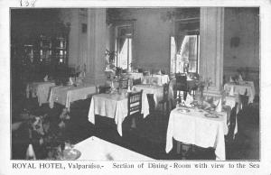 Valparaiso Chile part of dining room Royal Hotel antique pc Z15984
