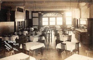 J16/ Jordan Minnesota RPPC Postcard c20s Dining Interior Mudbroen Hotel 251