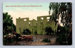 RUINS OF OLD BRADEN CASTLE NEAR BRADENTON FLORIDA POSTCARD (1910)