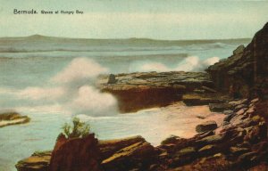 Bermuda Waves at Hungry Bay Vintage Postcard 03.72