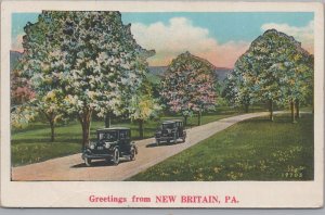 Postcard Greetings from New Britain PA 1935