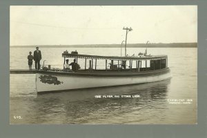 Ortonville MINNESOTA RP 1910 TOURIST LAUNCH Steamer Steamboat JOHNSON & OLSON