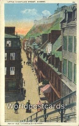 Little Champlain Street Quebec Canada Unused 