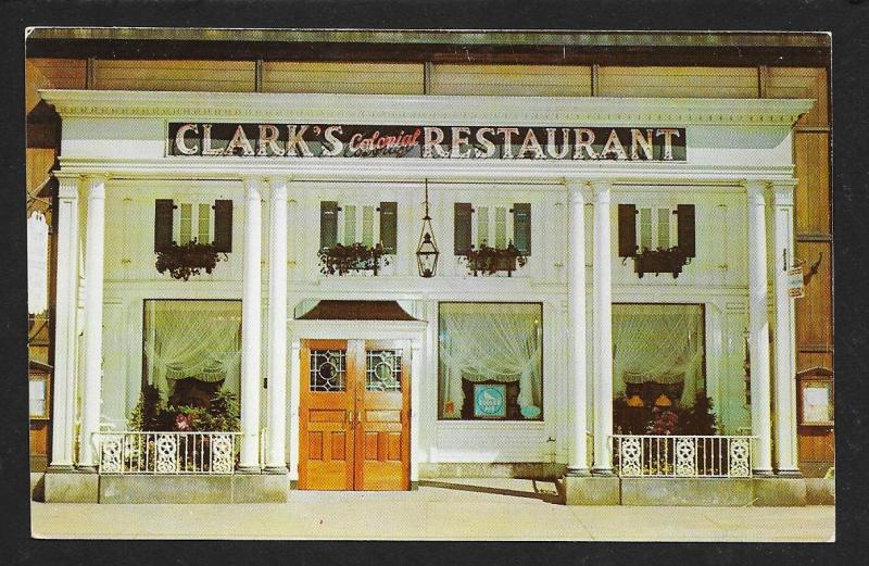 Clark's Colonial Retaurant Cleveland OH unused c1950's