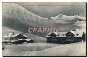 Old Postcard Dauphine Lautaret (2075 m) Hotels and Galibier (Winter)