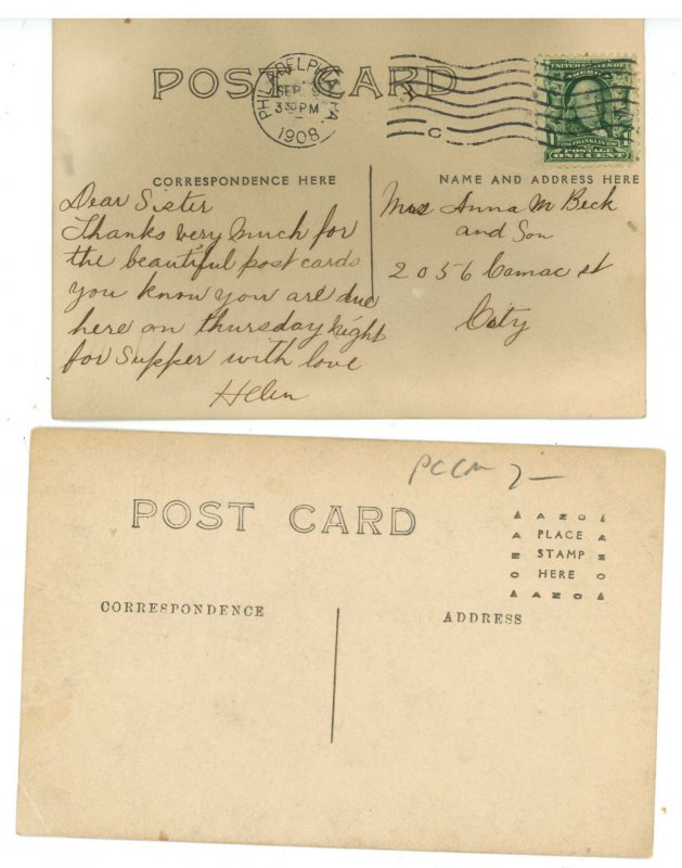 4 RPPC's - Scenes with Water, Unknown Locations  RPPC