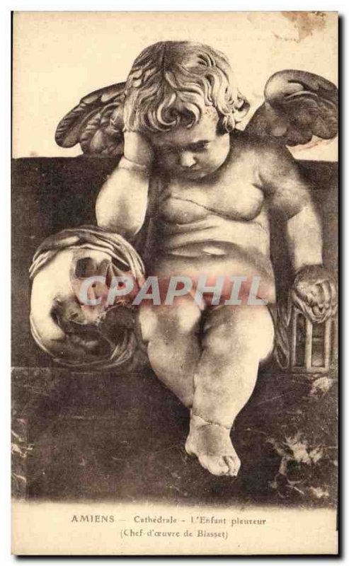 Amiens - Cathedrale - Crying Child - Angel - Engel - angel - Old Postcard