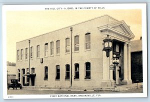 1910 Brooksville Florida Vintage Postcard Hill City First National Bank Building