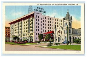 St Michaels Church San Carlos Hotel Pensacola FL Florida Postcard (CD13)