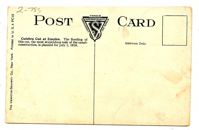 Panama - Canal Zone. Culebra Cut at Empire