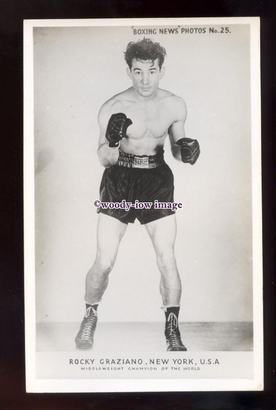 su3583 - Boxing - Rocky Graziano of U.S.A., M.W Champion of the World - postcard