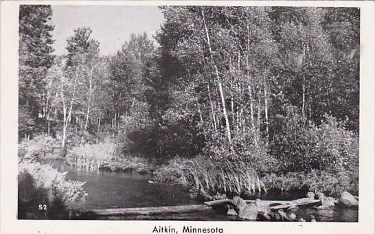 Minnesota Aitkin River Scene Real Photo