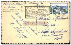 Old Postcard Evian Les Bains Etablissement Thermal And Hotels