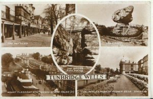 Kent Postcard - Views of Tunbridge Wells - Real Photograph - Ref TZ7550