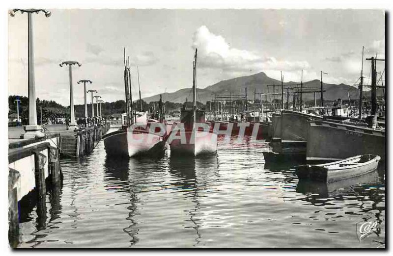 Modern Postcard Saint Jean de Luz overlooking the Port Boat