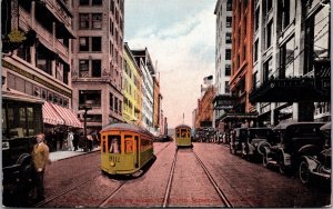 PC Main Street Looking South from 11th Street in Kansas City, Missouri Trolley