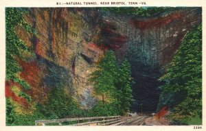 Vintage Postcard Natural Tunnel Near Bristol Tennessee - Virginia Asheville Pub.