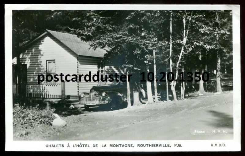 h5099 - ROUTHIERVILLE Quebec 1949 Hotel de la Montagne. Real Photo Postcard