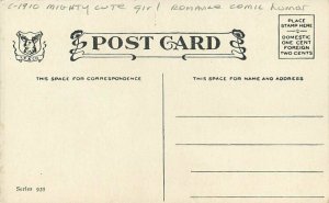 C-1910 Mighty Cute Girl romance Comic Humor artist impression Postcard 22-3394