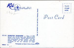 Postcard Hawaiian Pageantry during Aloha Week