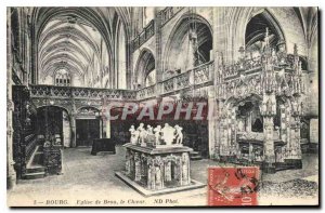 Old Postcard Bourg Brou Church Choir