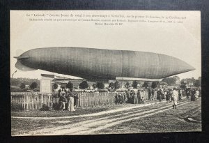 Mint France Picture Postcard Dirigible Zeppelin Lebaudy Landing At Versailles