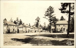 WWI Fort Lewis Washington WA Officers Quarters Ellis 7344 Real Photo Postcard