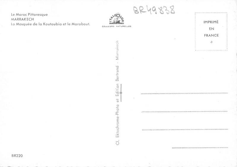 BR49838 Marrakech la mosquee de la koutoubia      Morocco