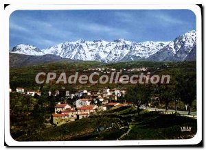 Postcard Modern Calacuccia Vue Generale La Chaine Du Monte Cinto Au Pied Lozzi